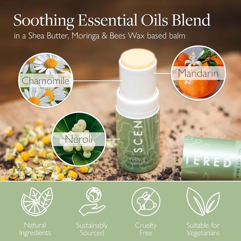 Scentered Aromatherapy Stress Relief Balm Stick - De Stress Essential Oil Roll On Calm Carry for Relaxation - Natural Stress Reliever - Chamomile, Cedarwood, Rosemary - Destress Gifts for Women - Image 3